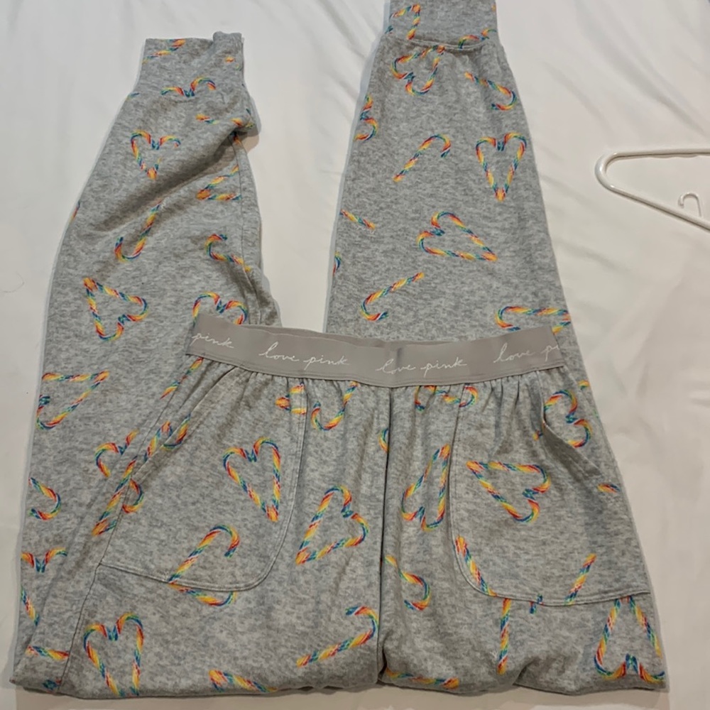 NWOT PINK Candy Cane PJ Bottoms